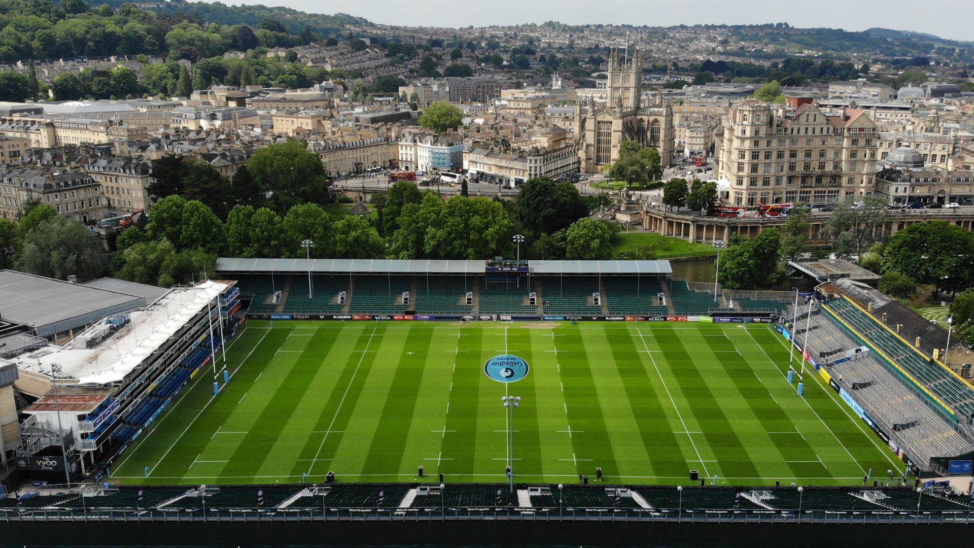 The pitch at Bath Rugby