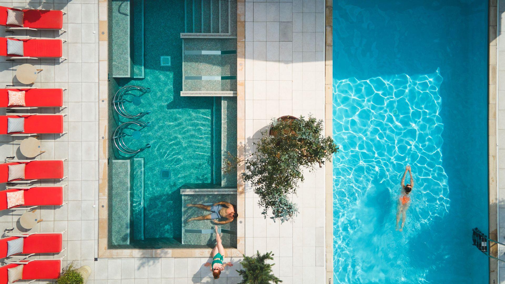 Homewood pool from above