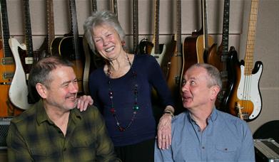 Peggy Seeger in the studio with Neill and Calum MacColl 