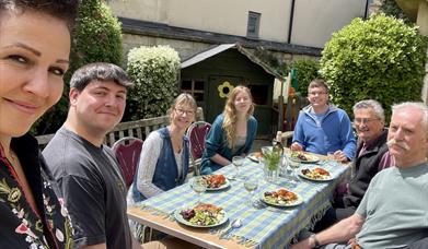 Al fresco lunch after June class.