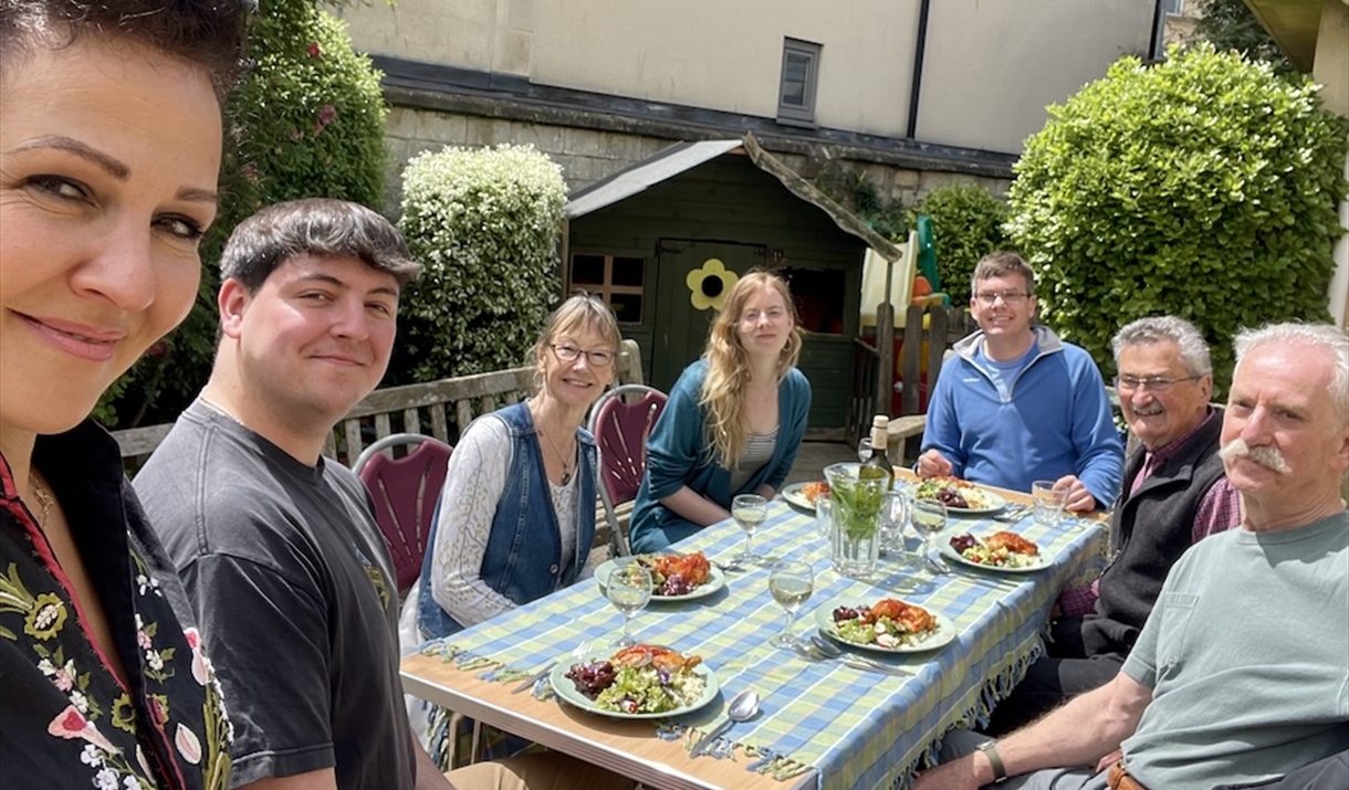 Al fresco lunch after June class.