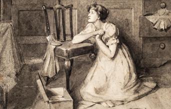 Image credit: Alone (Marianne Dashwood from Sense & Sensibility), William Cubitt Cooke, Wash Drawing, 1892, © The Holburne Museum.