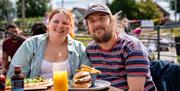 Couple enjoying food