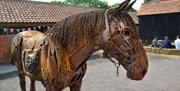 Metal Horse Sculpture