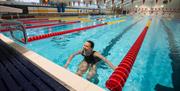 Girl in swimming pool